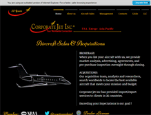Tablet Screenshot of corporatejet.com